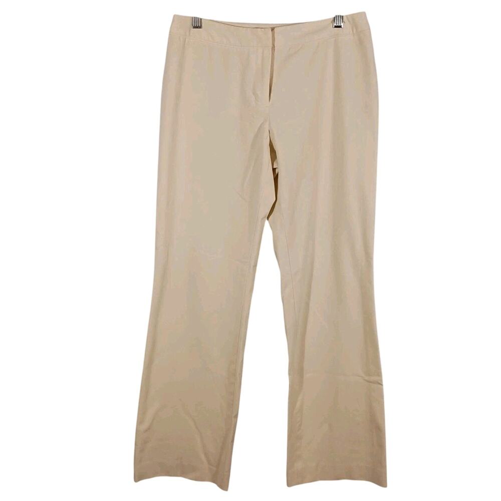 i.e. Pants Women's Size 6 Ivory Off White Wide Leg Dress Pants Career FLAW